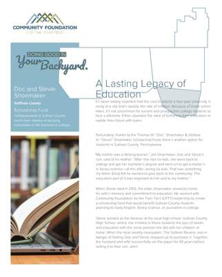 A Lasting Legacy of Education